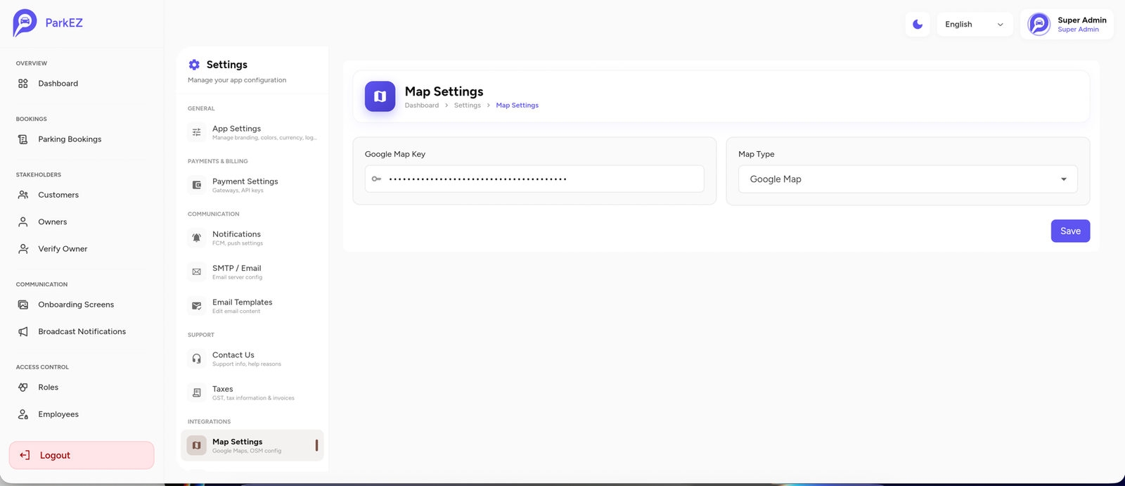 Map Settings