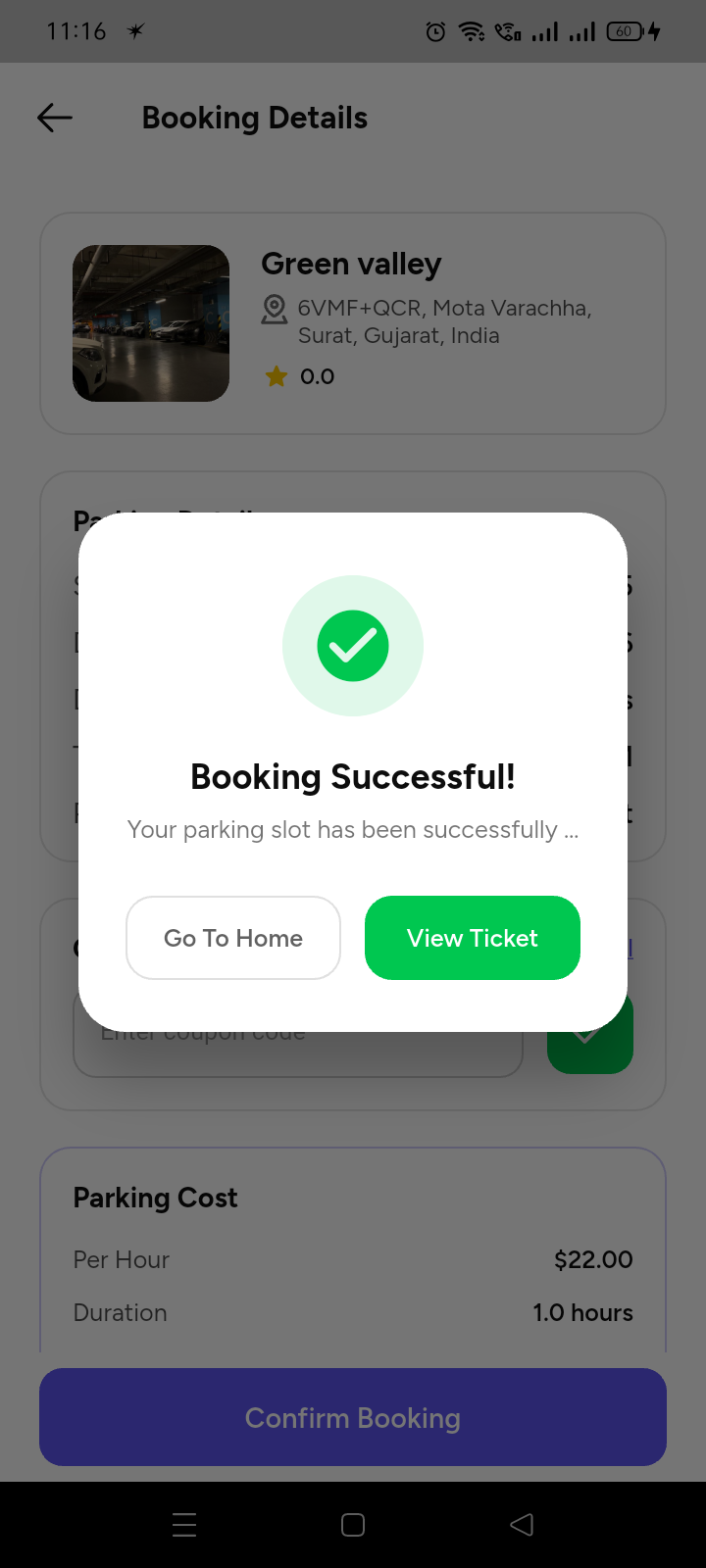 Booking Success