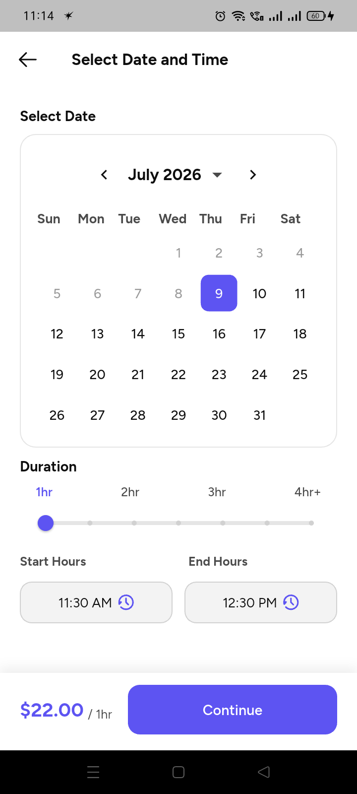 Select Date & Time