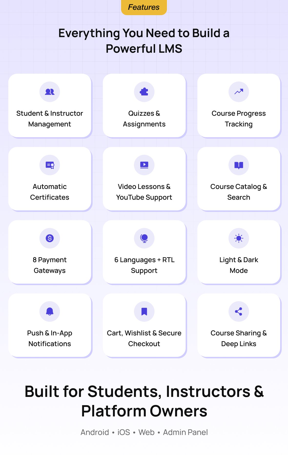 eLernova - Online Course Marketplace and LMS Flutter App with Admin Panel - 2