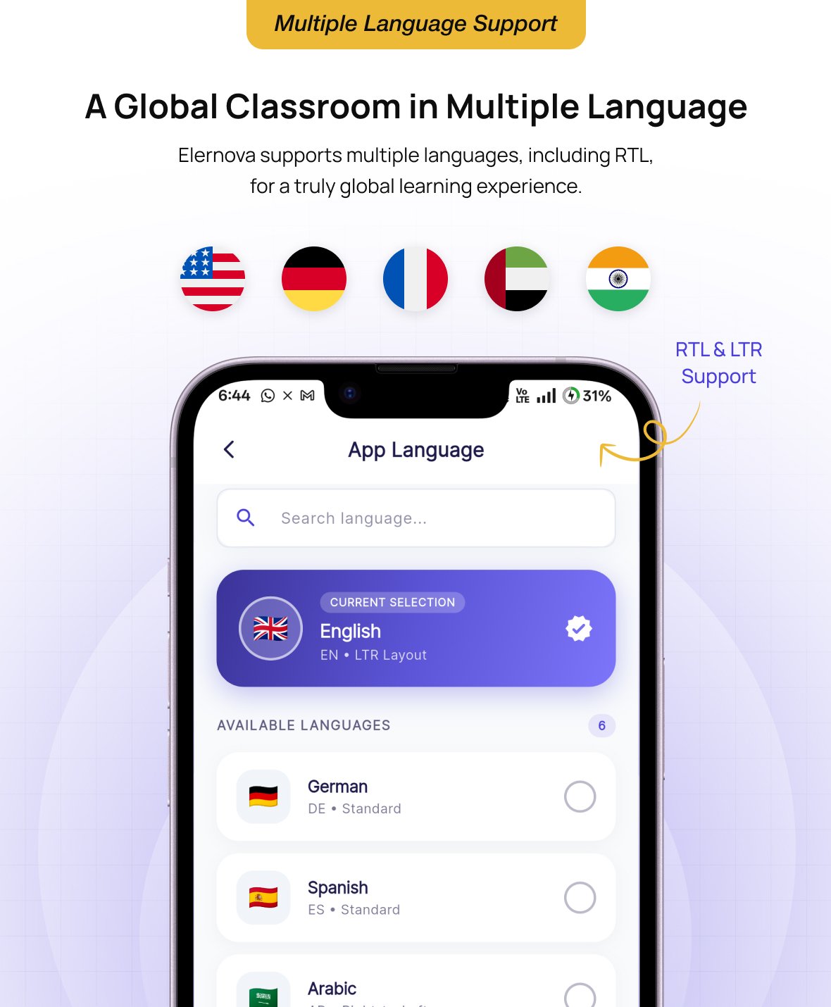 eLernova - Online Course Marketplace and LMS Flutter App with Admin Panel - 5