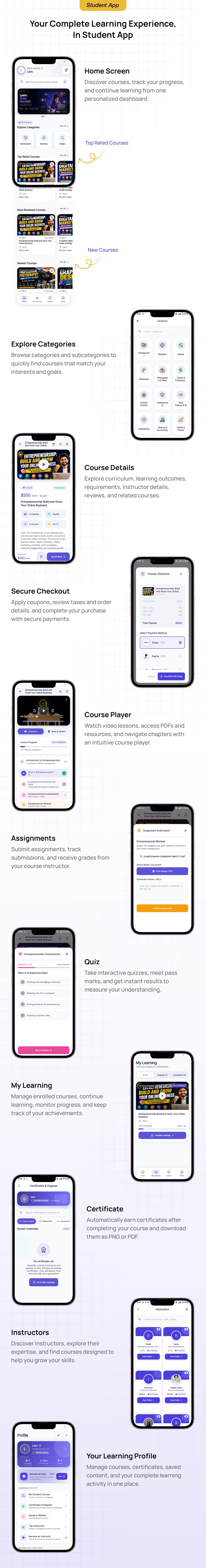 eLernova - Online Course Marketplace and LMS Flutter App with Admin Panel - 6