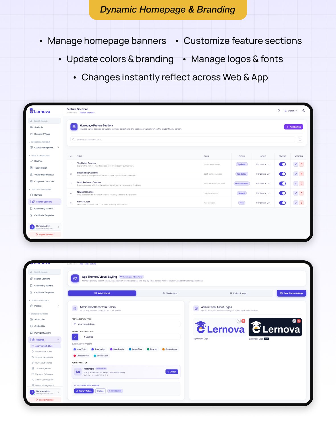 eLernova - Online Course Marketplace and LMS Flutter App with Admin Panel - 8