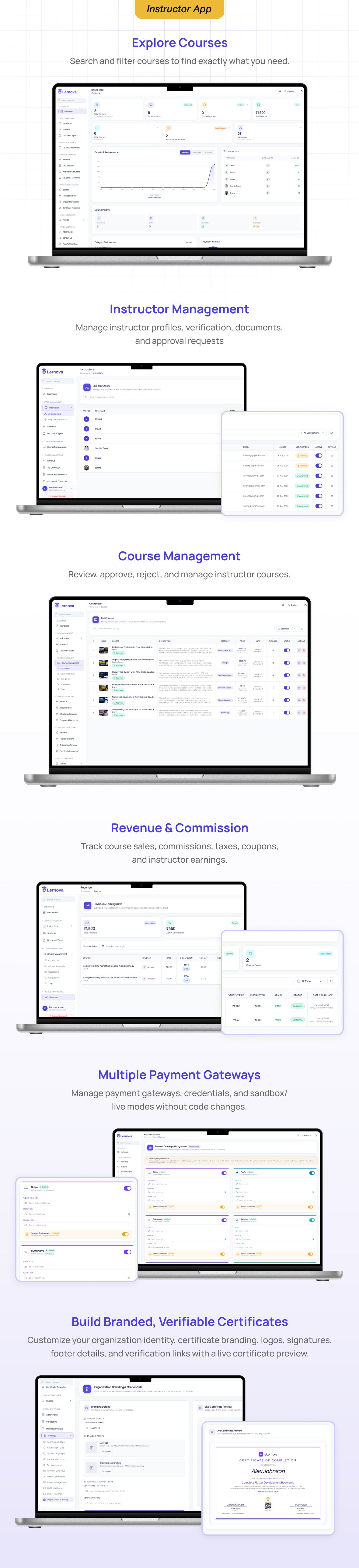 eLernova - Online Course Marketplace and LMS Flutter App with Admin Panel - 9