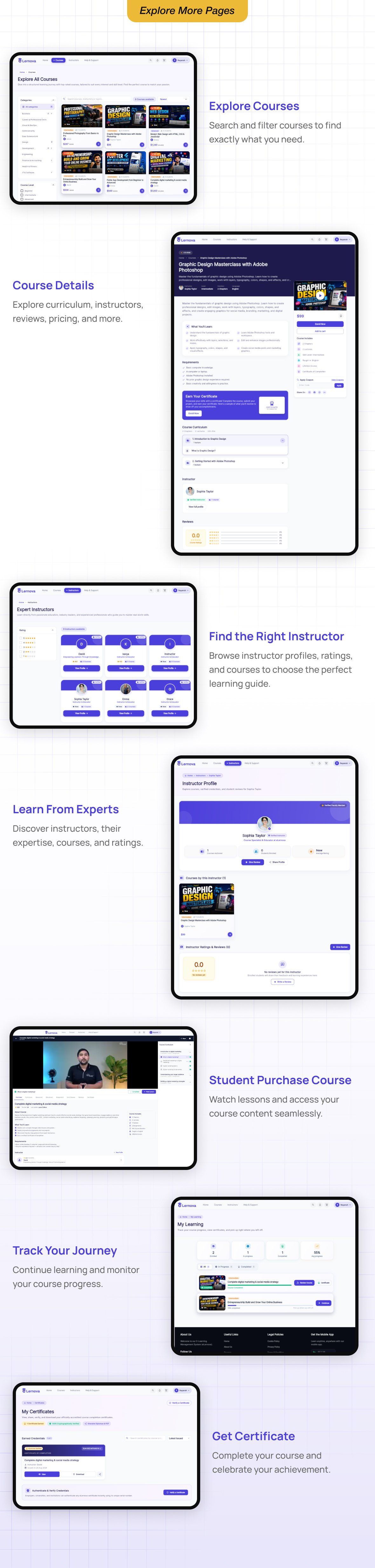 eLernova - Online Course Marketplace and LMS Flutter App with Admin Panel - 11