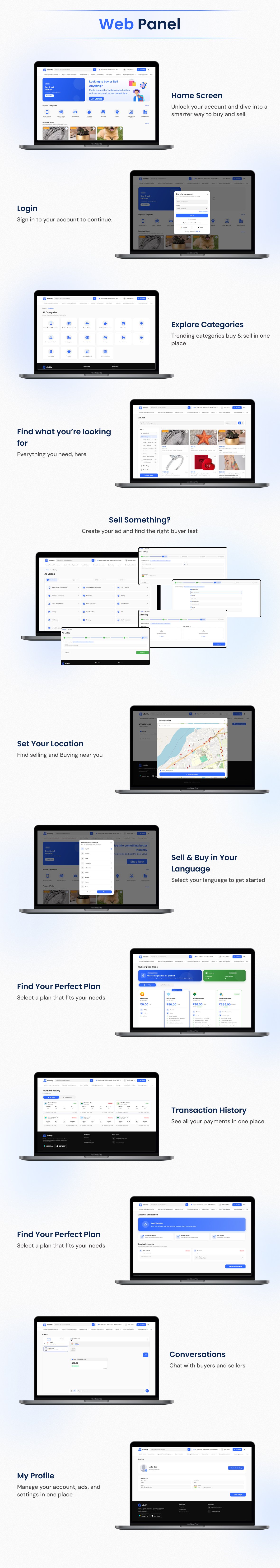 eSellify Buy & Sell Marketplace Flutter App with Admin Panel | Classified Ads App like OLX, Quikr