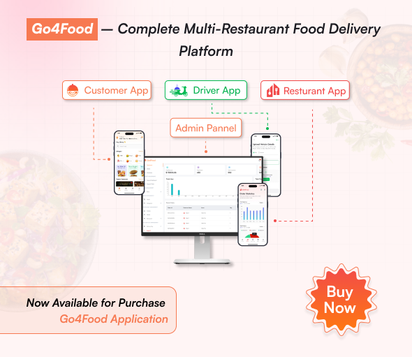 Go4Food – Customer Web App | Online Food Ordering Website for Multi-Restaurant Delivery