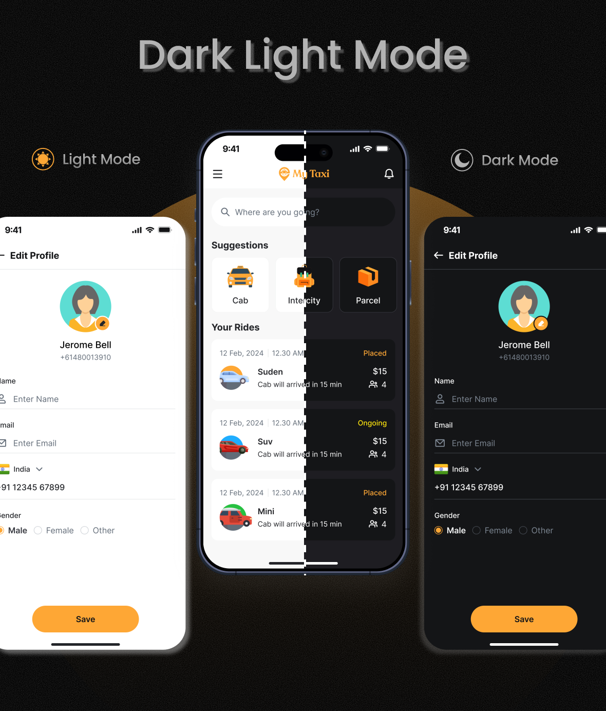 MyTaxi – Complete Flutter Taxi App | Full Taxi Booking Solution with Intercity & Parcel
