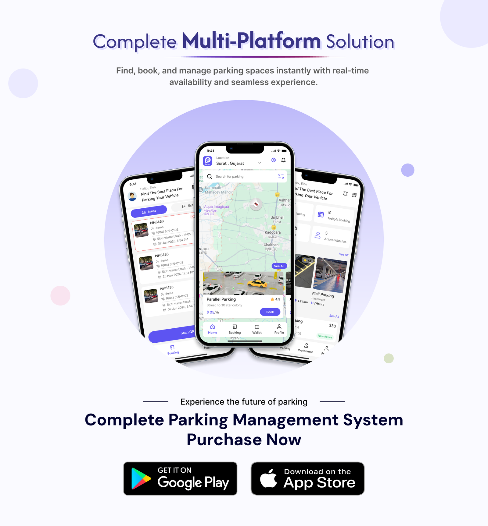 ParkEz | Flutter Smart Parking Booking and Management App With Admin Panel - 5
